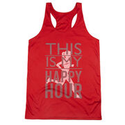 Women's Racerback Performance Tank Top - This Is My Happy Hour