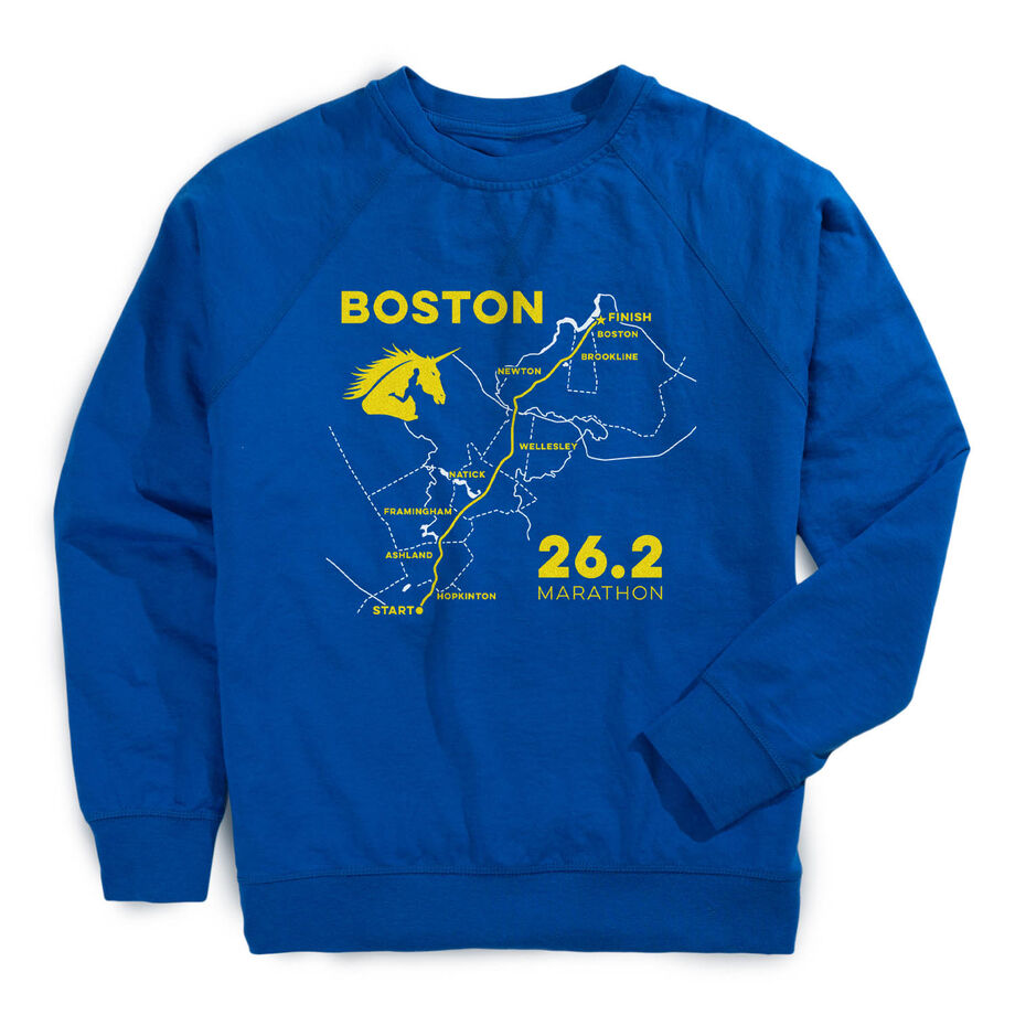 Running Raglan Crew Neck Pullover - Boston Route