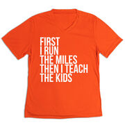 Women's Short Sleeve Tech Tee - Then I Teach The Kids