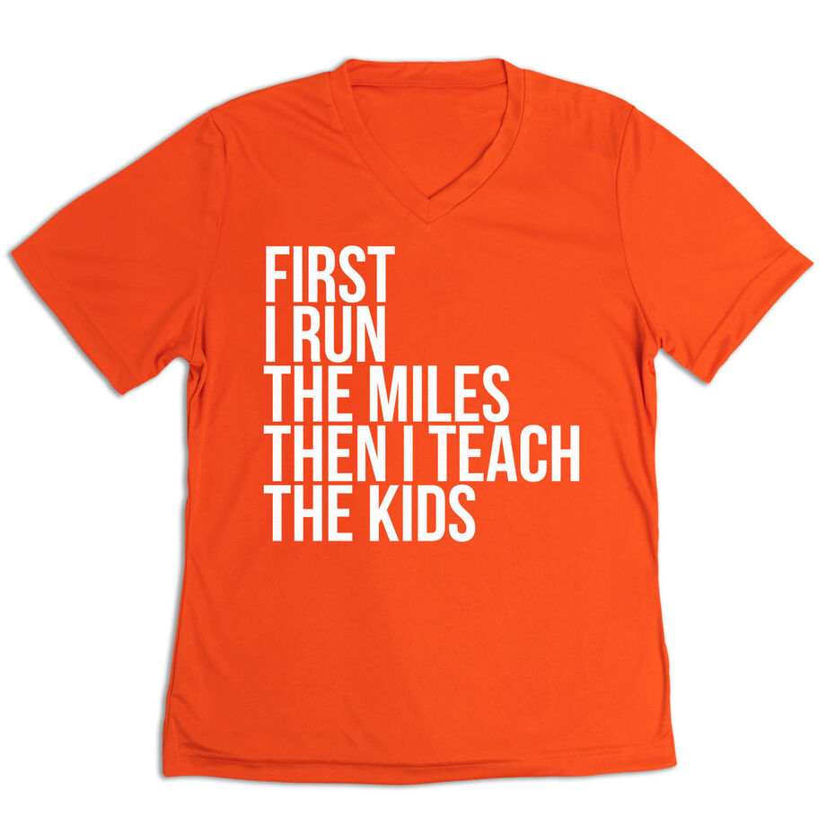 Women's Short Sleeve Tech Tee - Then I Teach The Kids
