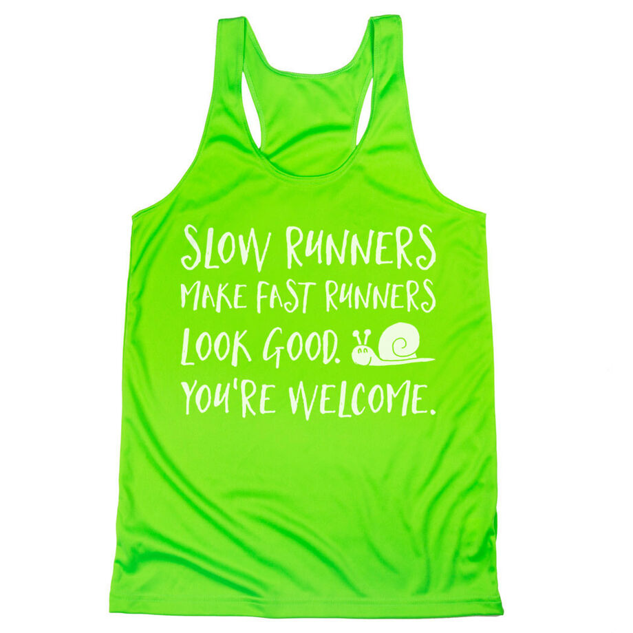 Women's Racerback Performance Tank Top - Slow Runners