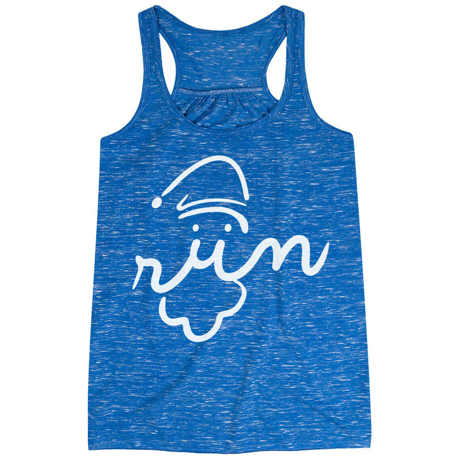 Flowy Racerback Tank Top - Santa Run Face