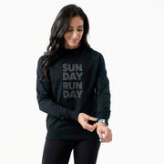 Running Raglan Crew Neck Pullover - Sunday Runday (Stacked)