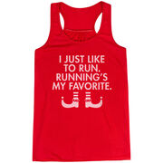 Running Flowy Racerback Tank Top - Running's My Favorite (Simple)