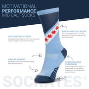 Socrates&reg; Mid-Calf Performance Socks - Run Like The Wind