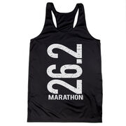 Women's Racerback Performance Tank Top - 26.2 Marathon Vertical