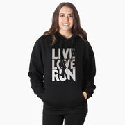 Statement Fleece Hoodie -  Live Love Run Silhouette