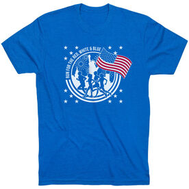 Running Short Sleeve T-Shirt - Run For The Red, White & Blue