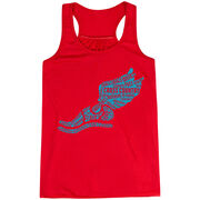 Flowy Racerback Tank Top - Winged Foot Inspirational Words