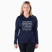 Women's Long Sleeve Tech Tee - Please Grant Me Coffee