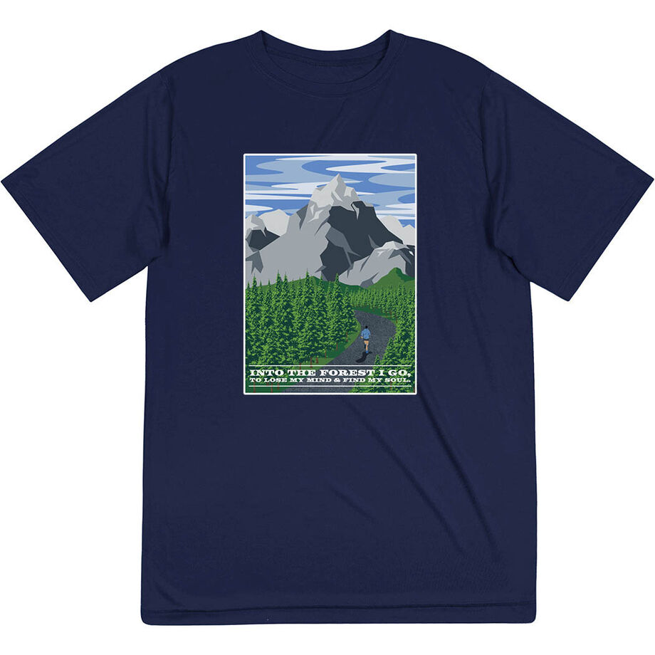 Men's Running Short Sleeve Performance Tee - Into the Forest