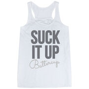 Flowy Racerback Tank Top - Suck It Up Buttercup