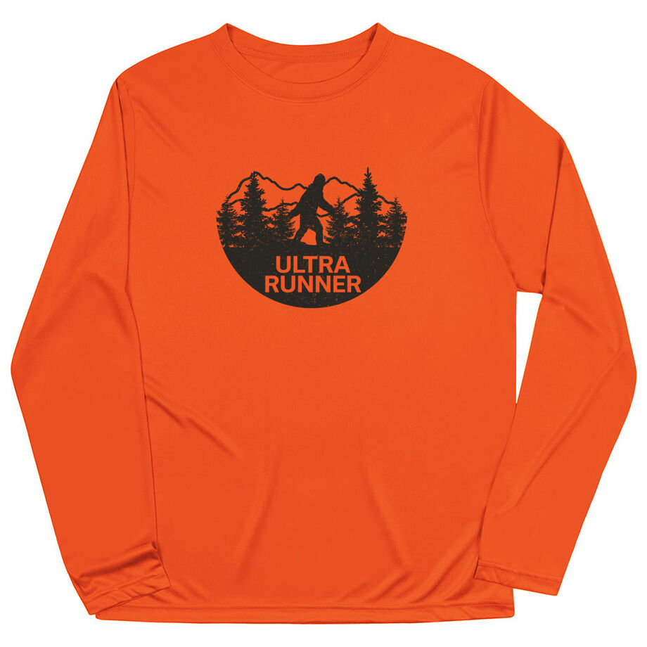 Men's Running Long Sleeve Performance Tee - Ultra Runner Bigfoot