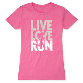 Women's Everyday Runners Tee - Live Love Run Silhouette