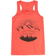 Flowy Racerback Tank Top - Life's Short Run Long (Mountains)