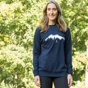 Running Raglan Crew Neck Pullover - Trail Runner in the Mountains