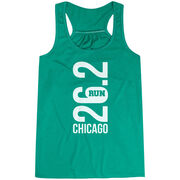 Flowy Racerback Tank Top - Chicago 26.2 Vertical