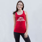 Running Women's Athletic Tank Top - Gone For a Run Logo