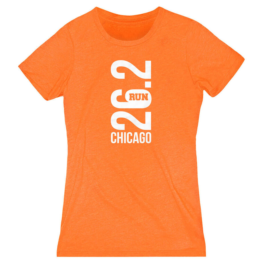 Women's Everyday Runners Tee - Chicago 26.2 Vertical