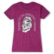Women's Everyday Runners Tee - Miles To Go Before I Sleep - Skull