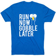 Running Short Sleeve T-Shirt - Run Now Gobble Later (Bold)