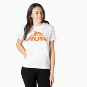 Running Short Sleeve T-Shirt - Gone For a Run® Logo (Orange)