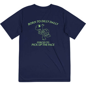 Men's Running Short Sleeve Performance Tee - Born to Dilly Dally