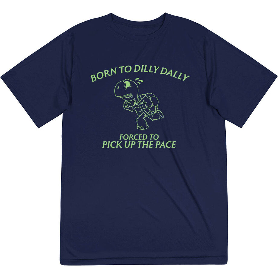 Men's Running Short Sleeve Performance Tee - Born to Dilly Dally