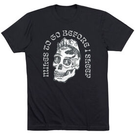 Running Short Sleeve T-Shirt - Miles To Go Before I Sleep - Skull