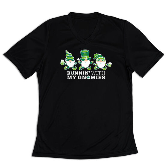 Women's Short Sleeve Tech Tee - Runnin' With My Gnomies&reg; - Lucky