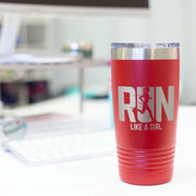 Running 20 oz Double Insluated Tumbler - Let's Run Like A Girl