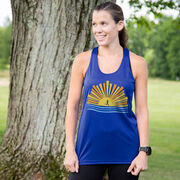 Women's Racerback Performance Tank Top - Here Comes The Sun