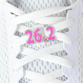 LaceBLING Shoelace Charm - 26.2 Marathon (Pink)