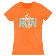 Women's Everyday Runners Tee She Believed She Could So She Did