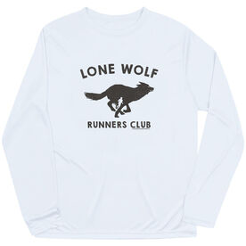 Men's Running Long Sleeve Performance Tee - Lone Wolf Runners Club