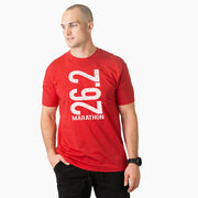 Running Short Sleeve T-Shirt - 26.2 Marathon Vertical 