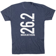 Running Short Sleeve T-Shirt - 26.2 Marathon Vertical 