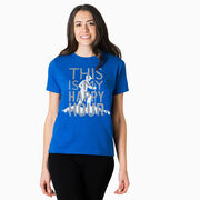 Hiking Short Sleeve T- Shirt - This Is My Happy Hour Hiker