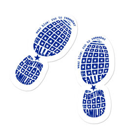 Running Stickers - wear blue: run to remember (Set of 2)