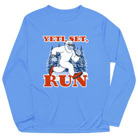 Men's Running Long Sleeve Performance Tee - Yeti, Set, Run