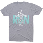 Running Short Sleeve T-Shirt - She Believed She Could So She Did