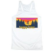 Women's Racerback Performance Tank Top - Happy Hour