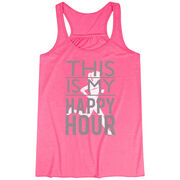 Flowy Racerback Tank Top - This Is My Happy Hour