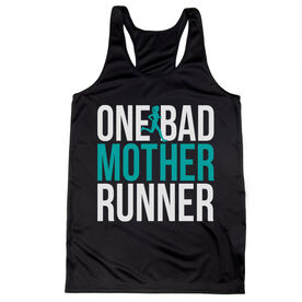 Women's Racerback Performance Tank Top - One Bad Mother Runner (Bold)