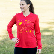 Women's Long Sleeve Tech Tee - Boston Route