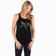 Running Flowy Racerback Tank Top - Let's Run Lucky
