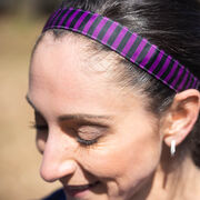 Athletic Juliband Non-Slip Headband - Purple & Black Stripe