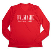 Women's Long Sleeve Tech Tee - Run Like A Girl®