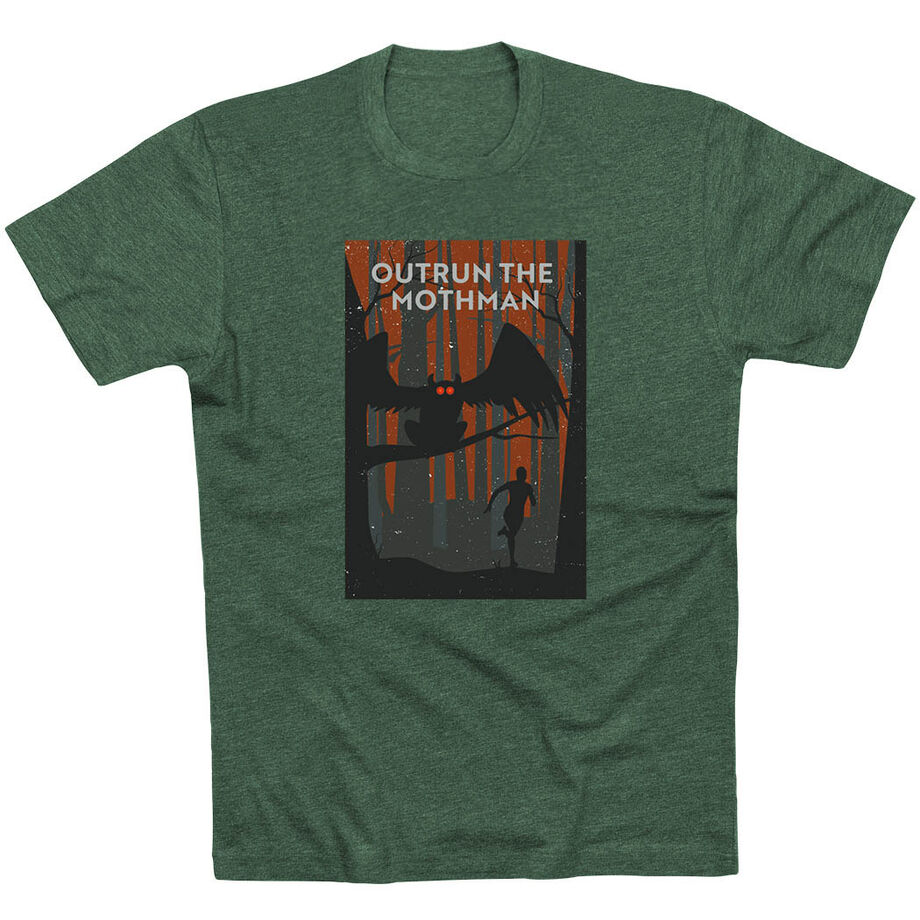 Running Short Sleeve T-Shirt - Outrun the Mothman