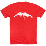 Running Short Sleeve T-Shirt - Trail Runner in the Mountains